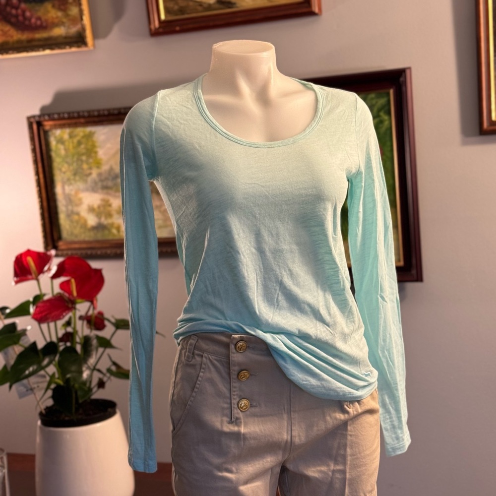 PINK Victoria Secret blouse, color sky blue, size S